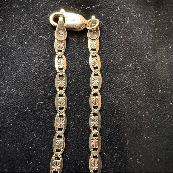 Jewelry - 18” Chain necklace in 14K gold, White Rhodium-Plate & Rose Rhodium